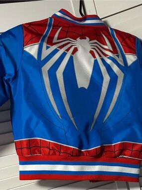 Marvel Blue and Red Spider Kids varsity Jacket